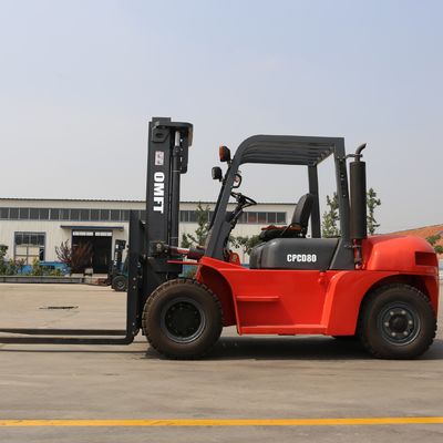 Chinese Engine 8ton Diesel Forklift with Pneumatic Tyres and Side Shift Fork Positioner
