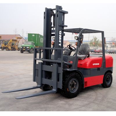 4.5m 4500mm Mast Triplex steel rubber Free Lift 4500kg Cpcd45 Cpcd50s Diesel Forklift Truck