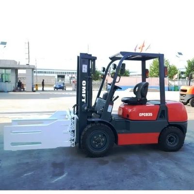 Steel Rubber Forklift 2 Stage 3m Mast 3.5t Diesel Truck for Lift Height 3000-7000mm