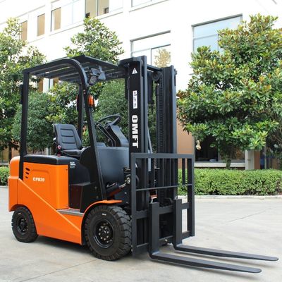 48V/450ah Battery 2ton Electric Forklift Truck with 4.5m Triplex Mast and Free Lift