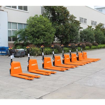 Orange or Customized 1.5 Ton 1500kg CBD15S Semi-Electric Pallet Truck Battery Operated