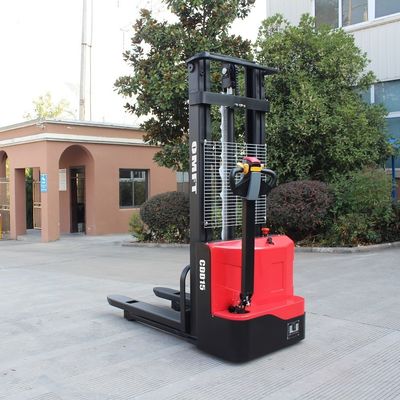 2150mm Min Intersecting Aisle Width CDD12 Electric Powered Pallet Stacker Walkie Type
