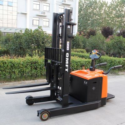 CQD20 2ton 2000kg Stand-on Electric Reach Stacker Truck with 3.5m 3500mm Duplex Mast