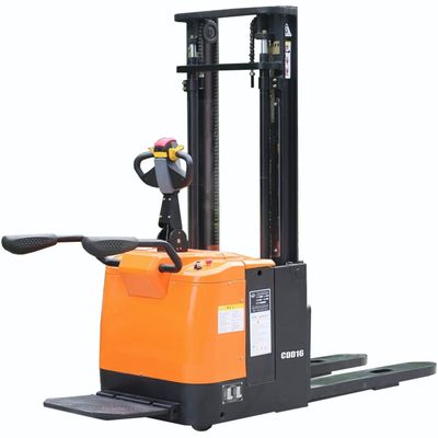 1.6 Ton Stand-on Type Battery Electric Stacker with 2m Mast and 2000mm Lifting Height