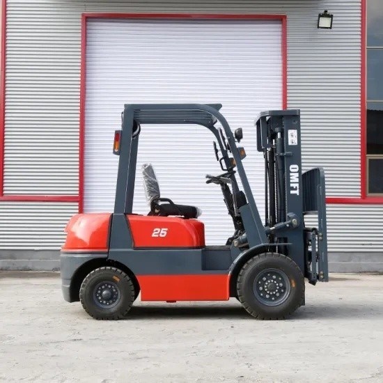 2.5t Diesel Forklift Truck with 3m 4.5m 4500mm Three Stage Full Free Mast Triplex Full Free Mast Fork Lift