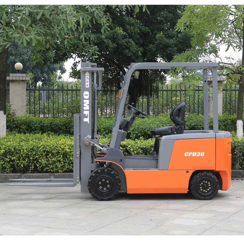 48V/550ah Battery 3ton Electric Forklift Truck with 5.5m 5500mm Mast Triplex and Free Lift
